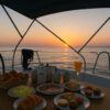 Private brunch at sunrise on a sailing boat in Barcelona