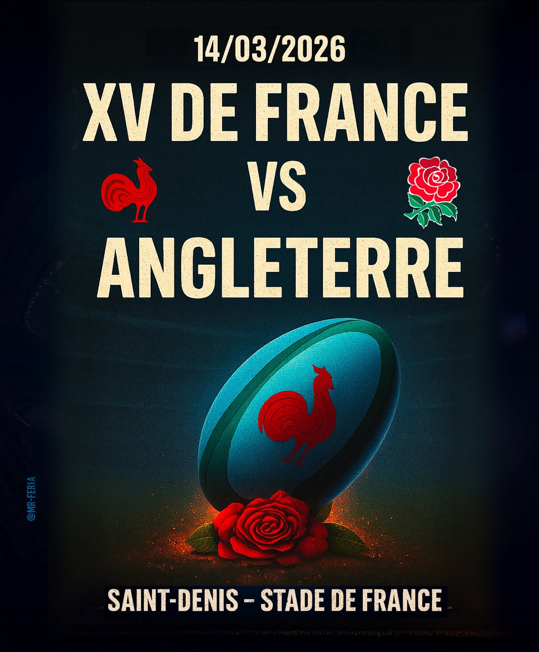 Match France - Angleterre 6 nations - 14 mars 2026